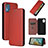 Leather Case Stands Flip Cover Holder L04Z for Nokia C02