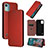 Leather Case Stands Flip Cover Holder L04Z for Nokia C12