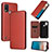 Leather Case Stands Flip Cover Holder L04Z for Nokia C21 Plus