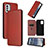 Leather Case Stands Flip Cover Holder L04Z for Nokia G60 5G