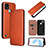 Leather Case Stands Flip Cover Holder L04Z for Realme C25Y