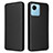 Leather Case Stands Flip Cover Holder L04Z for Realme C30 Black