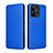 Leather Case Stands Flip Cover Holder L04Z for Realme C51 Blue