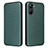 Leather Case Stands Flip Cover Holder L04Z for Realme V20 5G Green