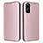 Leather Case Stands Flip Cover Holder L04Z for Realme V30 5G Rose Gold