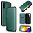 Leather Case Stands Flip Cover Holder L04Z for Samsung Galaxy A13 5G Green