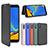 Leather Case Stands Flip Cover Holder L04Z for Samsung Galaxy A7 (2018) A750