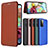 Leather Case Stands Flip Cover Holder L04Z for Samsung Galaxy A72 4G