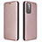 Leather Case Stands Flip Cover Holder L04Z for Samsung Galaxy A72 5G Rose Gold