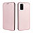 Leather Case Stands Flip Cover Holder L04Z for Samsung Galaxy S20 FE 4G Rose Gold