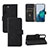 Leather Case Stands Flip Cover Holder L04Z for Samsung Galaxy S22 5G Black