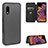 Leather Case Stands Flip Cover Holder L04Z for Samsung Galaxy XCover Pro Black