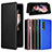 Leather Case Stands Flip Cover Holder L04Z for Samsung Galaxy Z Fold3 5G