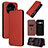 Leather Case Stands Flip Cover Holder L04Z for Sharp Aquos R8 Pro