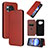 Leather Case Stands Flip Cover Holder L04Z for Sharp Aquos R8s