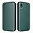 Leather Case Stands Flip Cover Holder L04Z for Sony Xperia Ace III Green