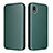 Leather Case Stands Flip Cover Holder L04Z for Sony Xperia Ace III SO-53C Green