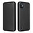 Leather Case Stands Flip Cover Holder L04Z for Wiko Y82 Black