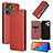 Leather Case Stands Flip Cover Holder L04Z for Xiaomi Redmi 12 4G