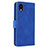 Leather Case Stands Flip Cover Holder L05Z for Samsung Galaxy A22 5G SC-56B Blue