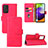 Leather Case Stands Flip Cover Holder L05Z for Samsung Galaxy A52 4G Hot Pink