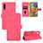 Leather Case Stands Flip Cover Holder L05Z for Samsung Galaxy A90 5G Hot Pink