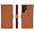 Leather Case Stands Flip Cover Holder L06 for Samsung Galaxy S21 Ultra 5G