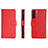 Leather Case Stands Flip Cover Holder L06 for Samsung Galaxy S22 5G Red