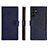 Leather Case Stands Flip Cover Holder L06 for Samsung Galaxy S24 Ultra 5G Blue