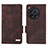 Leather Case Stands Flip Cover Holder L06Z for OnePlus 12 5G Brown