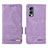 Leather Case Stands Flip Cover Holder L06Z for OnePlus Nord 2 5G Purple