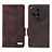 Leather Case Stands Flip Cover Holder L06Z for Oppo Find X7 5G Brown