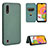 Leather Case Stands Flip Cover Holder L06Z for Samsung Galaxy A01 SM-A015 Green