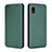 Leather Case Stands Flip Cover Holder L06Z for Samsung Galaxy A21 SC-42A Green