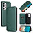 Leather Case Stands Flip Cover Holder L06Z for Samsung Galaxy A53 5G Green