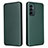 Leather Case Stands Flip Cover Holder L06Z for Samsung Galaxy F23 5G Green