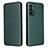 Leather Case Stands Flip Cover Holder L06Z for Samsung Galaxy M23 5G Green