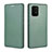 Leather Case Stands Flip Cover Holder L06Z for Samsung Galaxy M80S Green