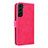 Leather Case Stands Flip Cover Holder L06Z for Samsung Galaxy S21 FE 5G Hot Pink