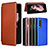 Leather Case Stands Flip Cover Holder L06Z for Samsung Galaxy Z Fold3 5G