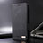 Leather Case Stands Flip Cover Holder L06Z for Sharp Aquos Sense8 Black