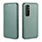 Leather Case Stands Flip Cover Holder L06Z for Xiaomi Mi Note 10 Lite Green