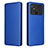 Leather Case Stands Flip Cover Holder L06Z for Xiaomi Poco C40 Blue