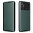 Leather Case Stands Flip Cover Holder L06Z for Xiaomi Poco C40 Green