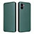 Leather Case Stands Flip Cover Holder L06Z for Xiaomi Poco C51 Green