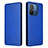 Leather Case Stands Flip Cover Holder L06Z for Xiaomi Poco C55 Blue