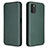 Leather Case Stands Flip Cover Holder L06Z for Xiaomi Poco M3 Green