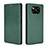 Leather Case Stands Flip Cover Holder L06Z for Xiaomi Poco X3 NFC Green