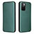 Leather Case Stands Flip Cover Holder L06Z for Xiaomi Redmi 10 (2022) Green