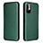 Leather Case Stands Flip Cover Holder L06Z for Xiaomi Redmi Note 10 JE 5G Green